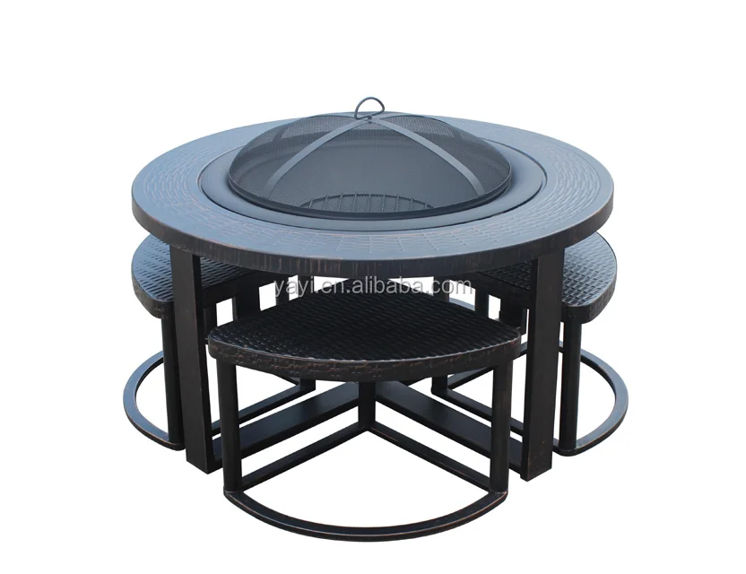 Garden Treasure Steel Fire Pit Table Set Buy Coffee Table Set