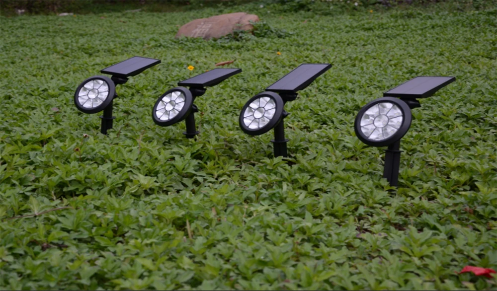 New Solar Spotlight LED Landscape Lamps solar Garden lights with RGB and Two color change
