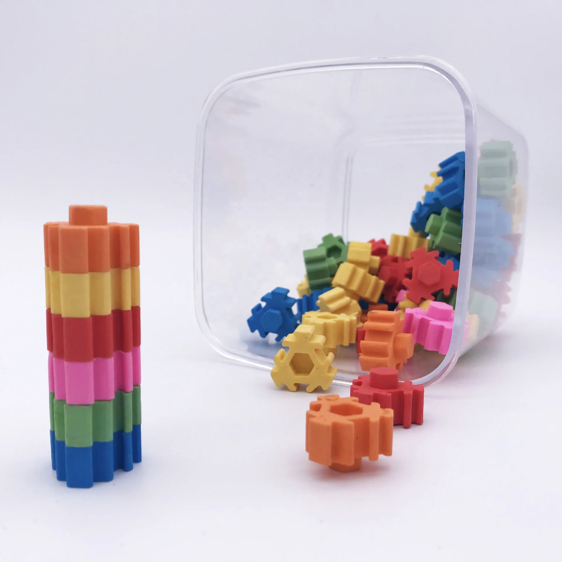 Novelty Erasers Lego Rubbers 18 School Rubbers Kids Erasers Brick Block Type New