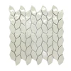 Premium indoor wall tile kitchen backsplash white glazed long hexagon glossy custom made tiles ceramic mosaic art tile