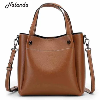 High Quality Fashion Handbag Genuine Leather Shoulder Bag Simple Large Capacity Soft Bag Canada ...