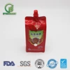 Laminated aluminum foil flat bottom spout pouch for chilli/pasta/source