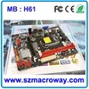 factory outlet pc motherboard h61 for desktop ddr3 1155 cpu FSB / HT: 800/ 1066/ 1333mhz