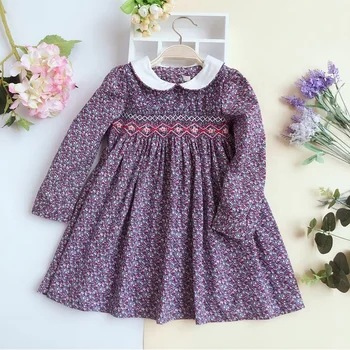 long sleeve smocked dress baby