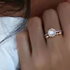 wedding engegement fashion jewelry stackable hexagon stone gold ring designs for girls