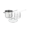 Newest stainless steel kitchen cookware deep fryer pot chip pan with fry basket
