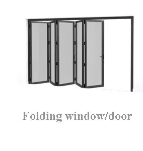 aluminum frame tempered glass bifold door bi fold screen door