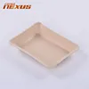 China supplier biodegradable sugarcane bagasse take out lunch pulp plate+rectangle disposable sugarcane takeout food plate