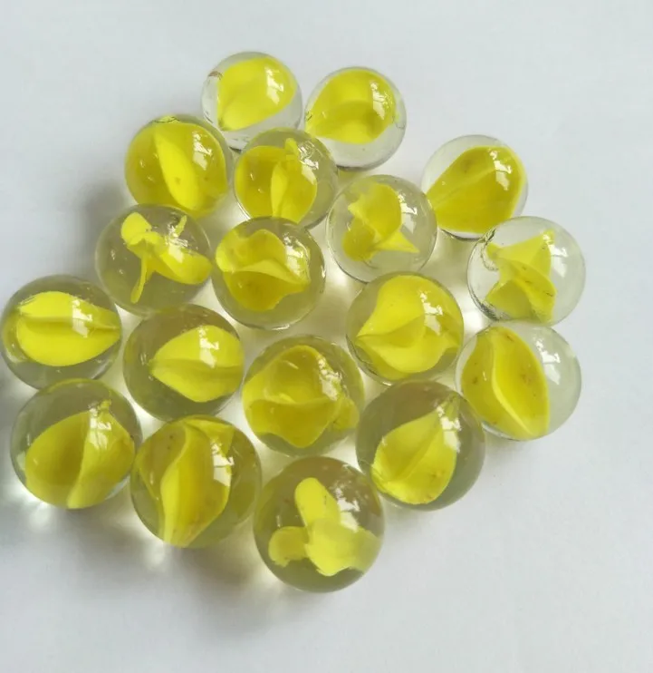 Wholesale 16mm Yellow Blue Toy Glass Marbles Buy Glass Marbles For Sale,Glass Playing Marbles