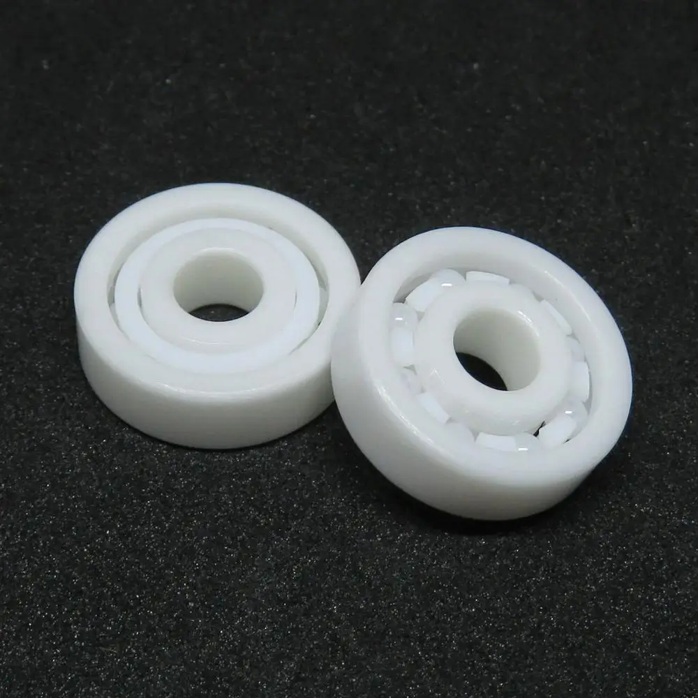 Skate white 608 8*22*7mm Full Ceramic Deep Groove Ball Skateboard Longboard Bearings