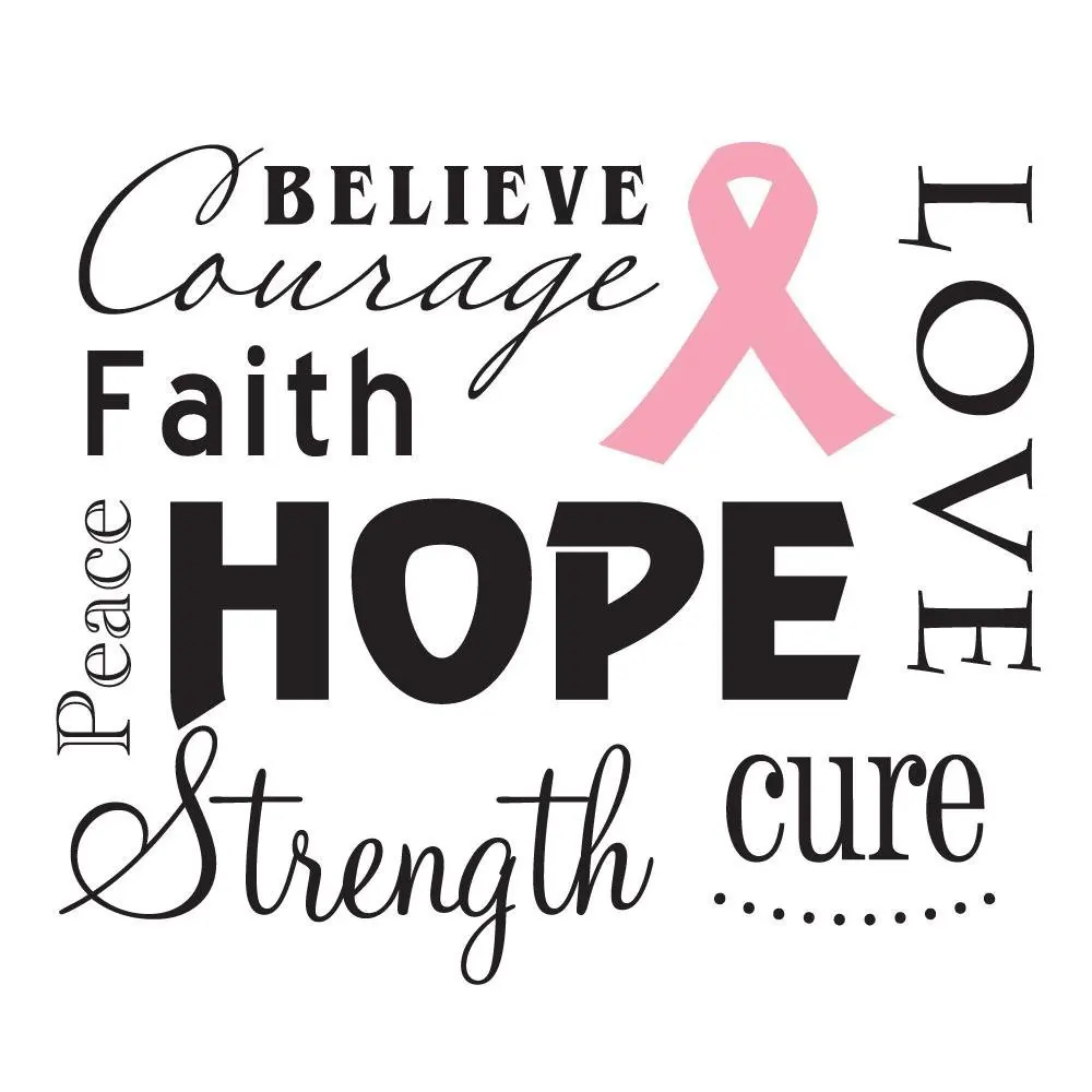 Buy Pink Hope Faith Courage Strength Breast Cancer Awareness Rubber