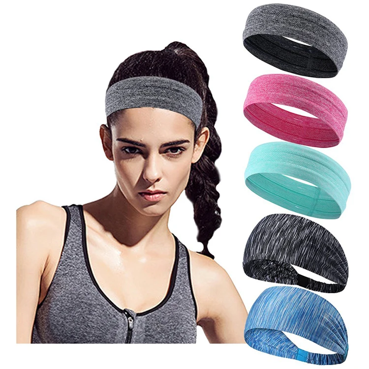 Elastic Wide Nonslip Sports Running Head Wrap Yoga Gym Headband - Buy ...