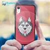 iExplore manufacturer factory hybrid PC TPU 3D PU leather embossment animal dog husky phone case for Samsung m20 iPhone X XS Max
