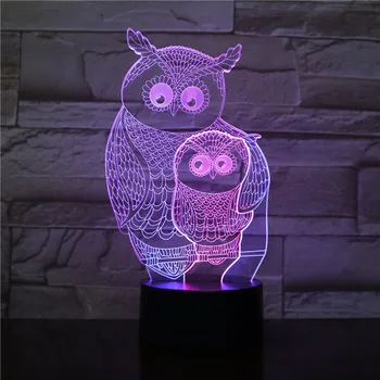 Animal Owl Night Lamp 3d Light Fixture Room Decoration Multicolor Bedside Lamp Baby Luminary Neon Children S Led Night Light Owl Buy Animal Owl