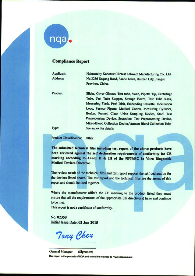 Kahotest Pasteur Pipetter Or Transfer Pipette With Ce Certification