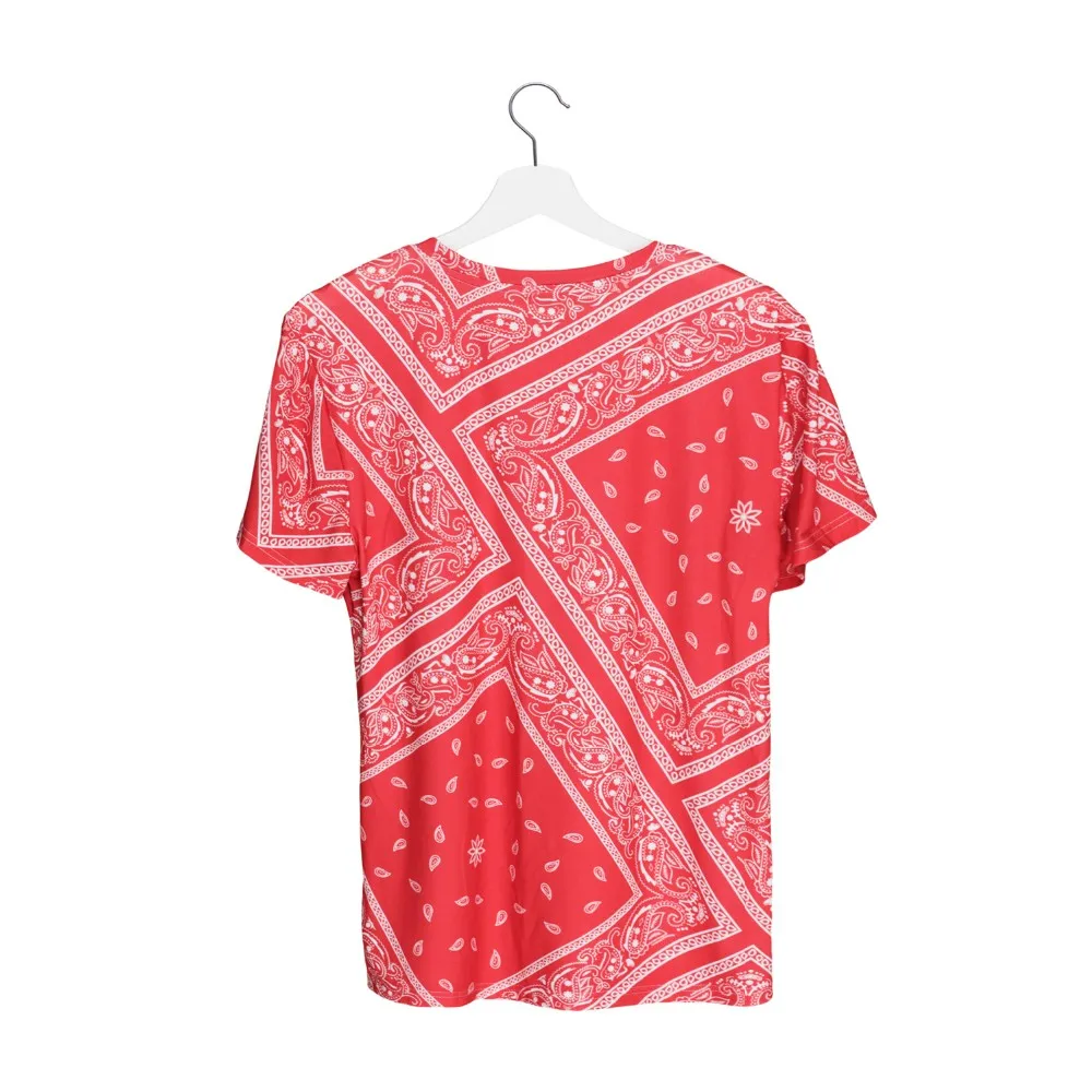 Oem Brand New 3d Print Bandana Red Latest Women Sublimation Printing T