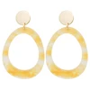 Custom Dangling bohemian style yellow Water hollow Drop clear resin earrings jewelry