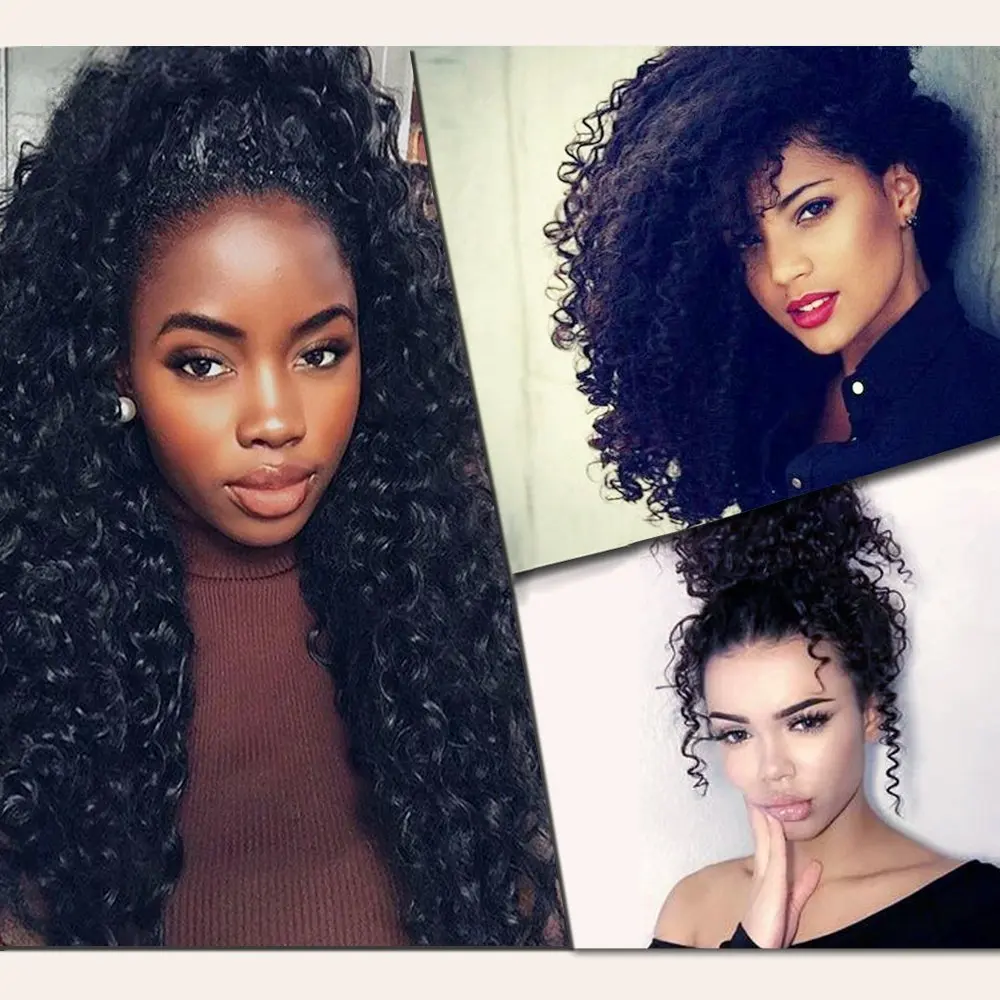 black curly weave