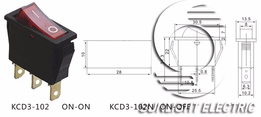 Выключатель kcd3 схема