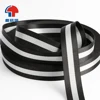 Classic black/white stripe polyester webbing strap 1.3mm thickness nylon sport webbing tape on sale