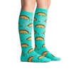 Custom Crazy Women's Tacosaurus Knee High Socks