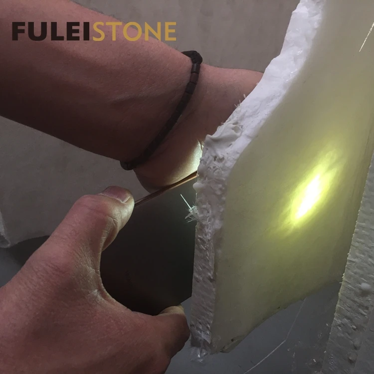 High quality best translucent white ice onyx marble slab price