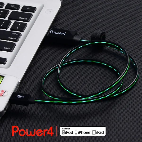 New Visible Usb Led El Light Up Charger Data Led Cell Phone Charging