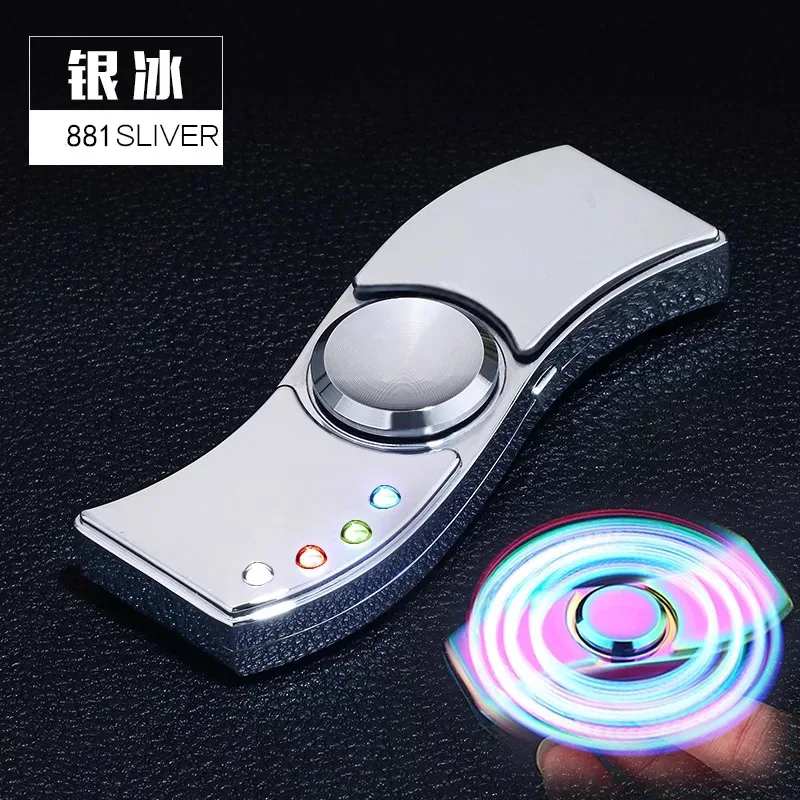 Fidget Spinner Lighter Toy Alloy Hand Finger Usb Rechargeable Fidget