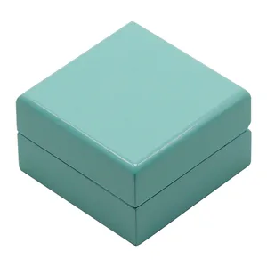 square shape jewelry hardware gift luxury green wooden watch box