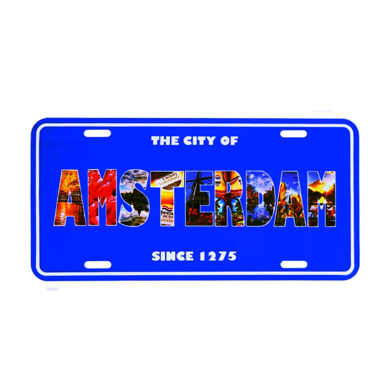 European Country Souvenir License Plate With Names Buy European