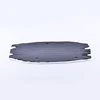 Special Design wood grain like matt black glazed rectangle ceramic platter