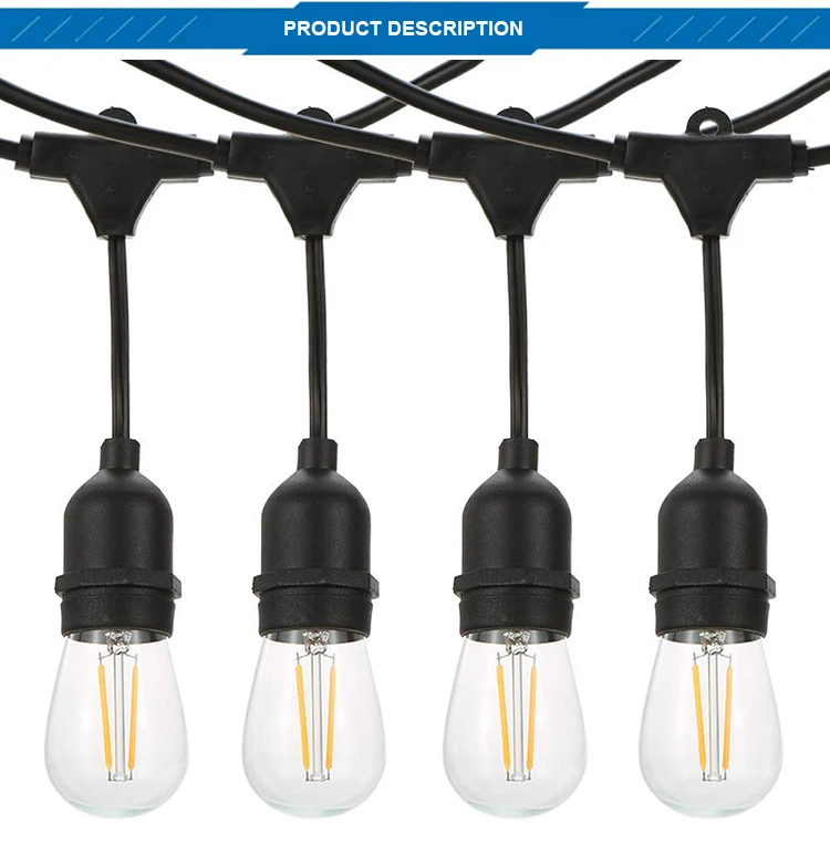 Holiday Lighting 10m Light Chain with Globe Bulbs Outdoor LED String Lights.jpg