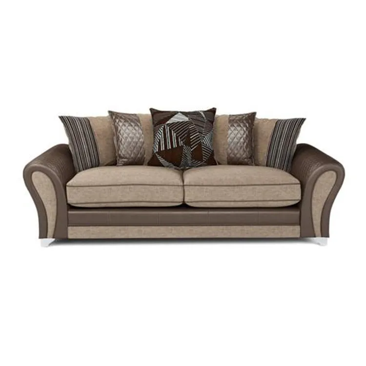 Factory direct cheap price sofas best designs brown gray cloth wooden sofa