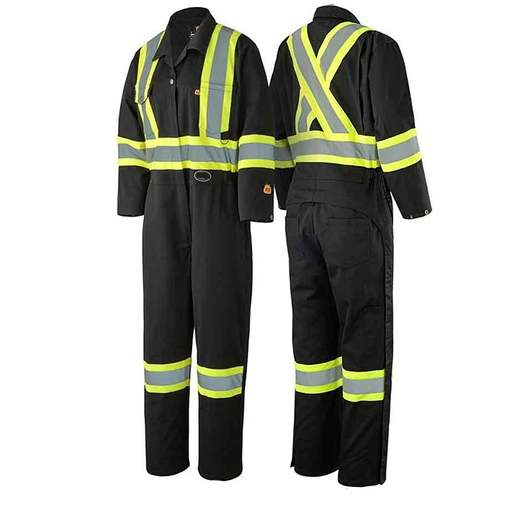 Wholesale Safety Uniform For Workers Black Flame Retardant Overalls ...