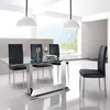 Modern home 201 stainless steel short leg dining table with glass