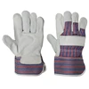 Full palm candy strip cow split leather work gloves