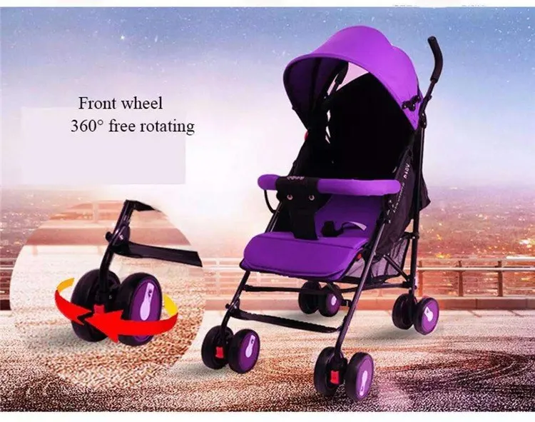 Baby Stroller Adjustable Handle Portable Baby Doll Pram Strollers Buggy