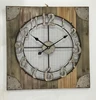 Large Iron Wall Vintage Retro square clock ,Riveted Cage Grille Square Large Metal Wall Clock,Retro Square Wall Clock