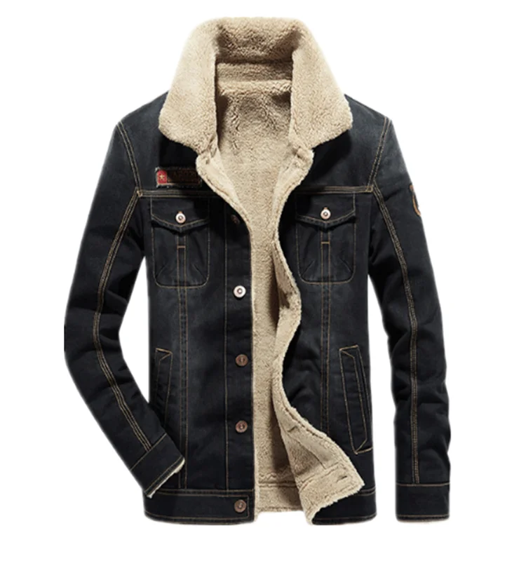 Wholesale High Quality Custom Oversized Warm Winter Plain Blue Denim