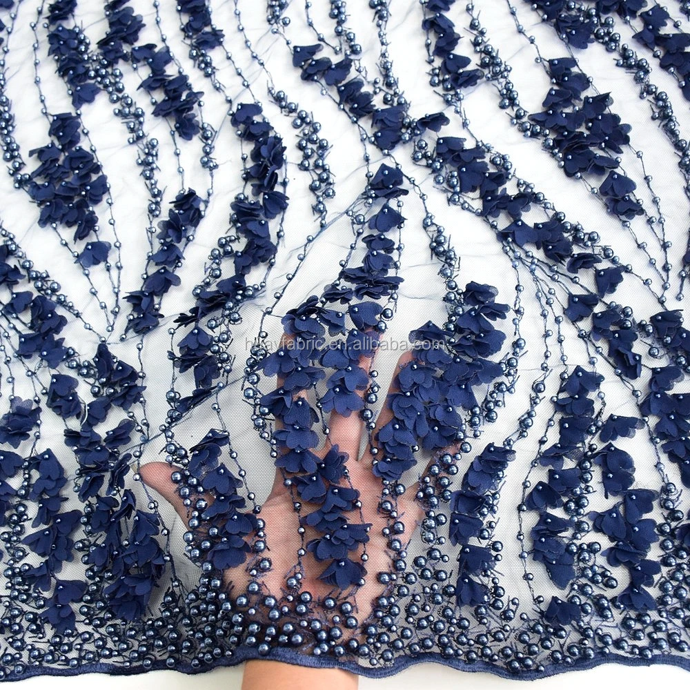 navy blue lace fabric