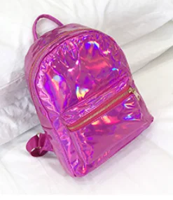Osgoodway2 Cute Ladies Backpack Stylish Holographic Laser College Backpack Bag for Girls