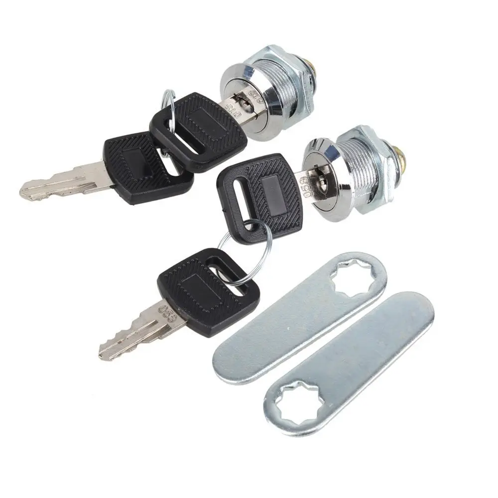 Locker,Ideaker Aluminium Alloy 16mm Cam Lock with Keys For Filing Cabinet Mailbox Drawer Cupboard Camlock Drawer Pack Of 2