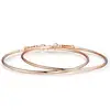 3 Pairs Big Hoop Earrings, 60mm Stainless Steel Hoop for Women Girls Earrings in Gold Plated Rose Gold Plated Silver
