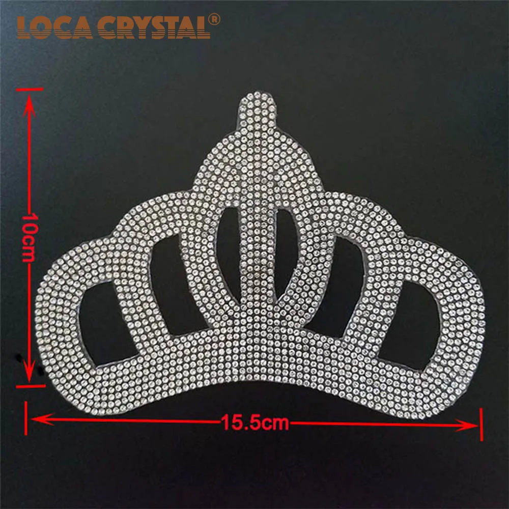Rhinestones Bow Embroidered Patch Iron on Sewing Crystal Applique For Jeans /_sh