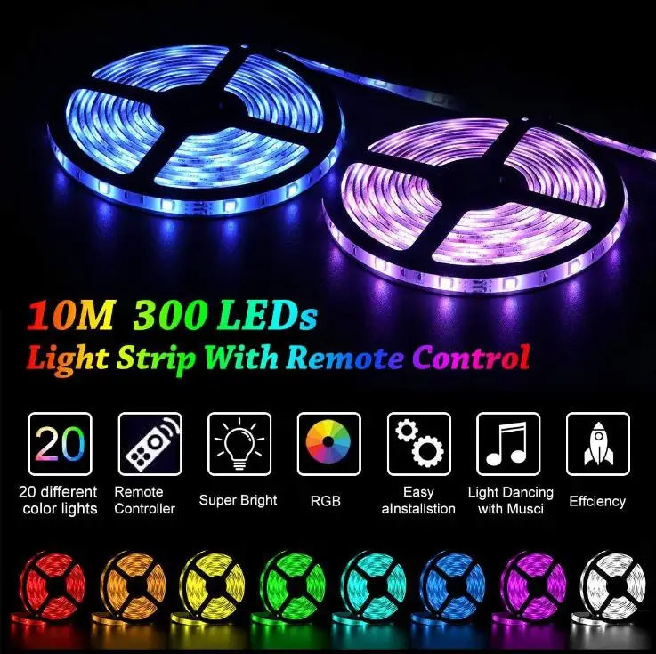 SMD5050 RGB LED Strip Light kits 12V and RGB controller