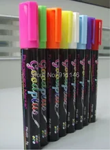 Free shipping 8pcs a set 5mm Electronic handwritten led neon board neon pen multicolour light emitting paint brush pen 5mm8 set