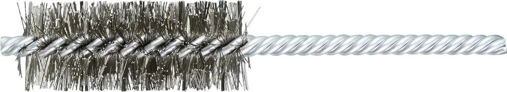 PFERD 83450 SpyraKleen Tube Brush, Double Stem/Spiral, .010", Stainless Steel Wire (INOX), 1" Diameter, 1/4" Stem, 2-1/2" Brush Part Length (Pack of 10)
