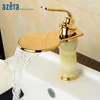 Classics Newly Wide Gold Design Waterfall Bathroom Basin Water Tap