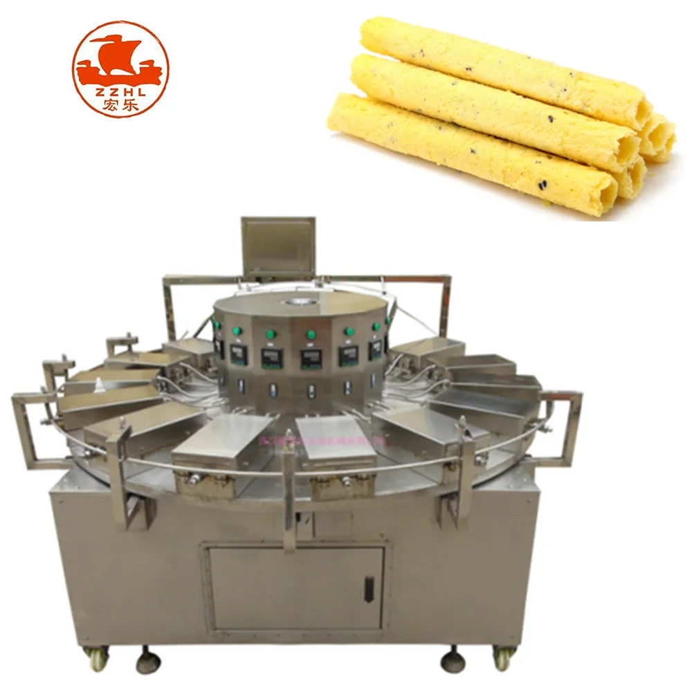 Ice Cream Cone Wafer Biscuit Machine Automatic Egg Roll Making Machine Commercial Wafer Stick Making Machine