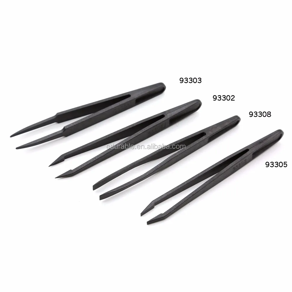 Factory 93303 Cleanroom Esd Plastic Tweezers Carbon Fiber Y Tweezers ...